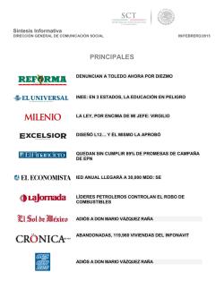 PRINCIPALES - Secretaría de Comunicaciones y Transportes