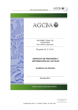 Informe - Auditor&iacute;a General de la Ciudad de Buenos Aires