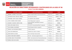 RELACI&Oacute;N DE DIRECTORES DESIGNADOS O