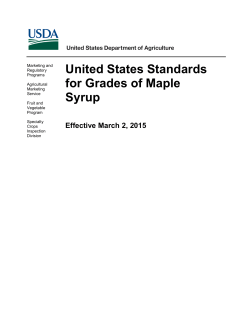USDA adopts new maple grading standards