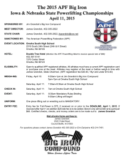 Entry Form - World Powerlifting Congress