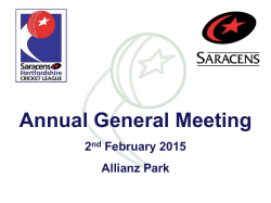 Annual General Meeting - Hertfordshire Cricket League