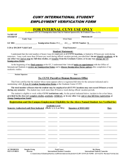 cuny foreign student employment status verification form