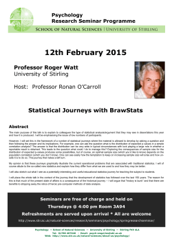 12th February 2015 - University of Stirling