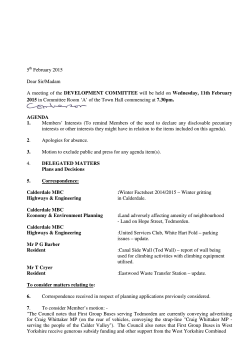 Agenda - Todmorden Town Council