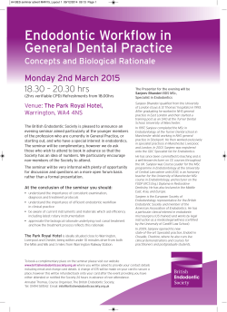 Endodontic Workflow in General Dental Practice