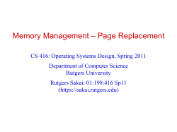 Page Replacement - Winlab