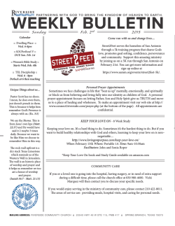 WEEKLY BULLETIN - Riverside Community Church