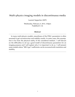 Multi-physics imaging models in discontinuous media