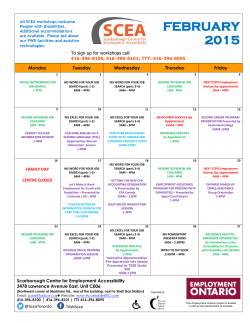 February 2015 Calendar - Toronto District School Board