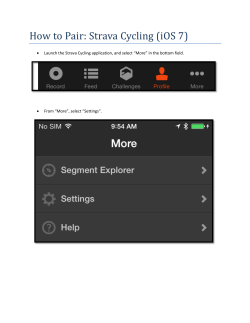 How to Pair: Strava Cycling (iOS 7)