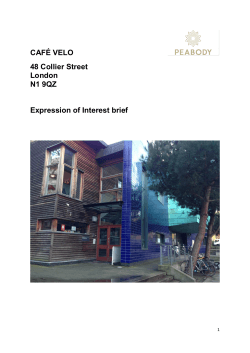 CAFÉ VELO 48 Collier Street London N1 9QZ Expression of Interest