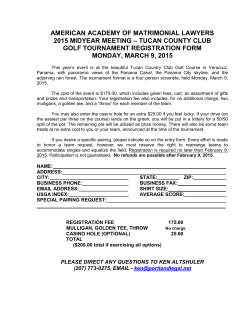 4 - AAML Golf Registration Form 2015