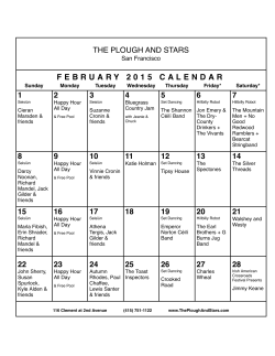 Printable PDF Version of February 2015 Calendar