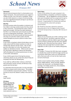 Newsletter - Charlton Kings Junior School