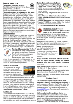 Newsletter page 2 - Holy Trinity RC Church