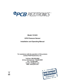 Product Manual - PCB Piezotronics