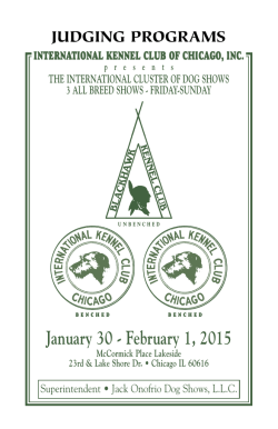 January 30 - February 1, 2015 - International Kennel Club of Chicago
