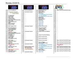 LCTV Programming Schedule - Lockport Community Television