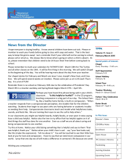 february/march newsletter - Triangle Presbyterian Preschool