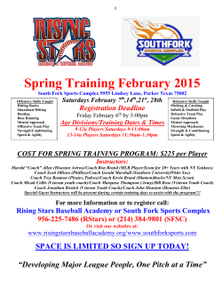 Spring Training February 2015 - Rising Stars Baseball Academy