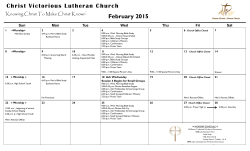 February Calendar and Worship Assistant Schedule (pdf)