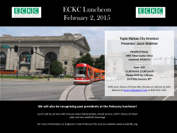 February 2,0215 Luncheon - Engineers Club of Kansas City