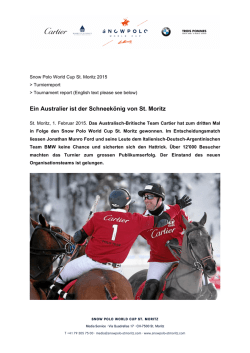 Ein Australier ist der Schneek&ouml;nig von St. Moritz