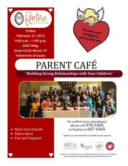 Parent Cafe - Project Karinu