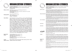 Editorial Board (PDF) - Organization Studies