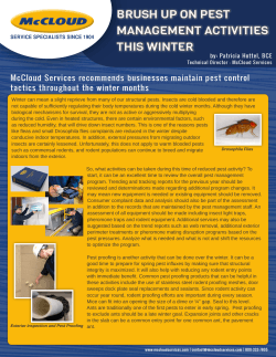 brush up on pest management activities this winter