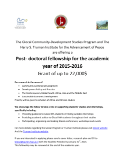 doctoral fellowship for the academic year of 2015