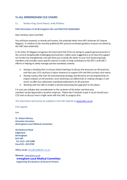Letter to CCG Chairs from Dr Chaan Nagpual