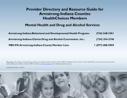 Armstrong-Indiana Counties - Value Behavioral Health of