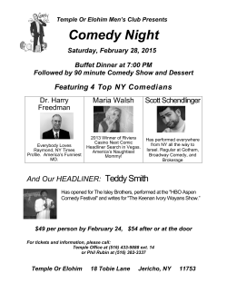 the Comedy Night Flyer