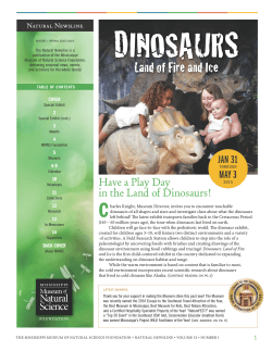 Have a Play Day in the Land of Dinosaurs! JAN 31 MAY 3