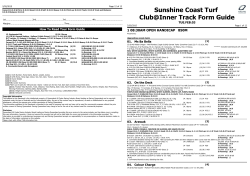 Sunshine Coast Turf Club@Inner Track Form Guide