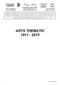 arts thematic 1911 - 2015