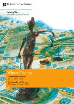 Winter Courses - Universiteit van Amsterdam