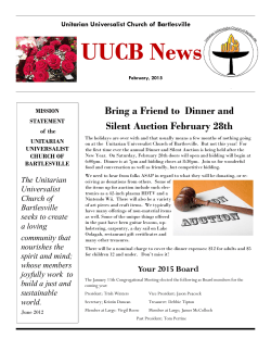 Current Newsletter (pdf) - Unitarian Universalist Church of Bartlesville
