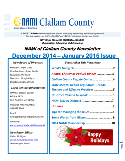 December 2014 - NAMI Clallam | National Alliance on Mental Illness