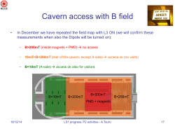 Tauro_TB_181214 Cavern access with B field