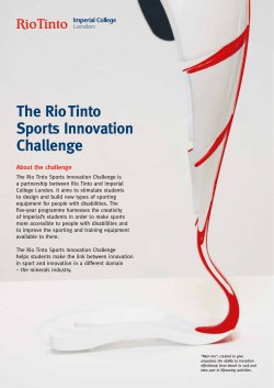 The Rio Tinto Sports Innovation Challenge