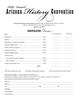 Registration Form - Arizona History Convention