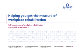 Helping you get the measure of workplace rehabilitation