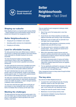 Better Neighbourhoods Program fact sheet (pdf 80 kB)