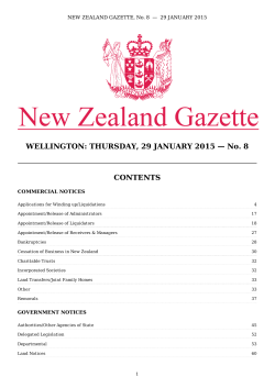 PDF (601 KB) - New Zealand Gazette