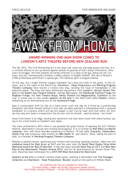 Away From Home – Upstairs at the Arts, February 2015