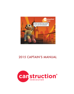 4) Captains Manual PDF - Canstruction Vancouver