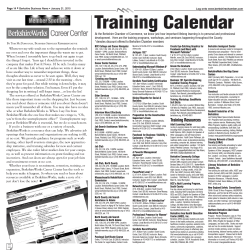 Training Calendar - The Berkshire Eagle